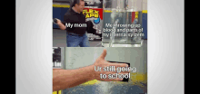 a flex tape ad shows a man throwing up blood