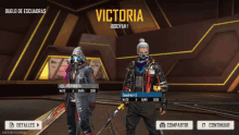 a screenshot of a video game that says victoria on the top