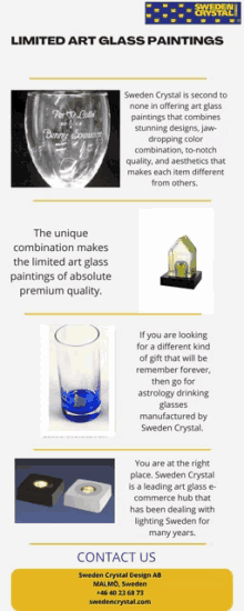 an advertisement for limited art glass paintings shows a wine glass