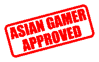 a red stamp says asian gamer approved on a white background