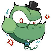 a cartoon drawing of a crocodile wearing a top hat and a bow tie