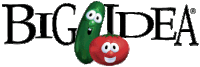 a big idea logo with a pickle and tomato