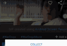 a screen shows a gif created using android screen record