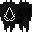 a black and white pixel art drawing of a sheep 's wings .