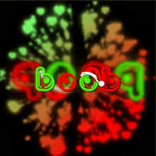 a green and red sign that says booq on it