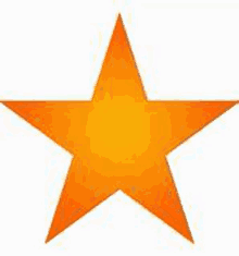 an orange star on a white background with a glowing center .