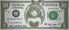 a 10 dollar bill has a picture of a girl on it