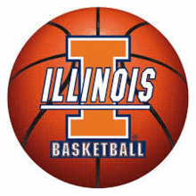 an illinois basketball is shown on a white background .