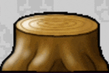 a pixel art drawing of a wooden stump