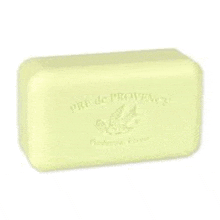 a yellow soap bar with the words `` prix de provence '' on it .