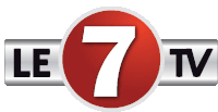 a logo for le 7 tv with a red circle around the number 7