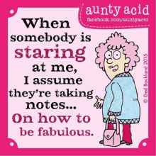 a cartoon by aunty acid shows a woman holding a purse