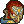 a pixel art illustration of a man with red hair and a mask on his face .