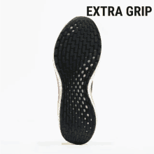 a picture of the bottom of a shoe with the words extra grip above it