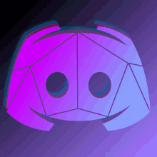 a purple and blue discord logo with a smiley face