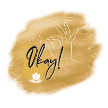 a drawing of a hand with the word okay written below it