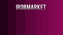 a purple background with the word irobmarket written on it