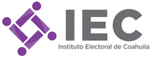 the logo for instituto electoral de coahuila is purple