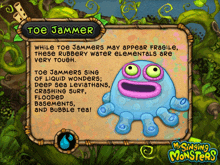 a picture of a monster from my singing monsters called toe jammer