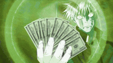 a hand holding a bunch of 100 dollar bills