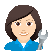 a cartoon of a woman holding a wrench