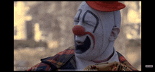 a close up of a clown with movieclips.com on the bottom right