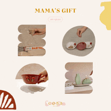 a mama 's gift ad for cosa ceramics shows various items