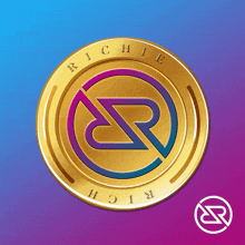 a gold coin that says richie rich in the center