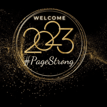 a black background with the words welcome 233 pagestrong