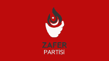 a logo for zafer partisi with a crescent moon and star