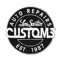 a logo for auto repairs los santos customs that was established in 1981