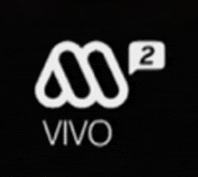 a white logo on a black background with the words vivo 2 written below it .