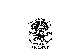 a logo for a family reunion with a tree and the words our roots run deep