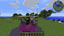 a group of people are standing in a minecraft world and one of them has the name donite on it