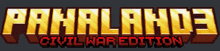 a logo for pahallands civil war edition with a gray background