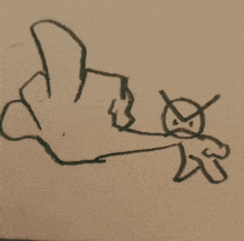 a drawing of a hand giving a middle finger