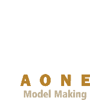 a white background with the words aone model making in gold