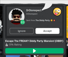 a screenshot of drdisrespect 's profile on a website