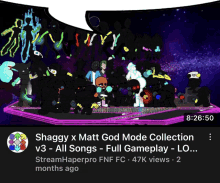 a video titled shaggy x matt god mode collection v3 - all songs - full gameplay - lo