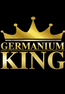 a logo for germanium king shows a gold crown