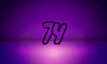 a purple background with the number 79 written on it .