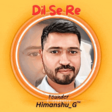 a picture of a man with a beard and the name dil se re on the bottom