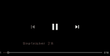 a video player is playing a video with the date september 28th on the screen .