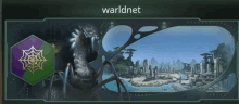 a picture of a spider with the word warldnet on the bottom