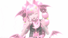 a pink anime character with the name merhaba on the bottom