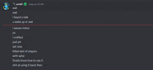 a screenshot of a discord conversation between two people