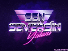 a purple and pink logo for sen seversin vatani