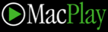 a logo for mac play with a green play arrow