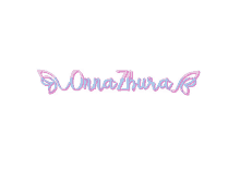 a pink and blue logo that says onna zhura