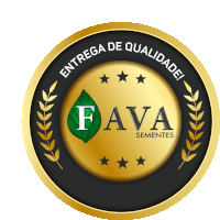 the logo for fava sementes is a gold circle